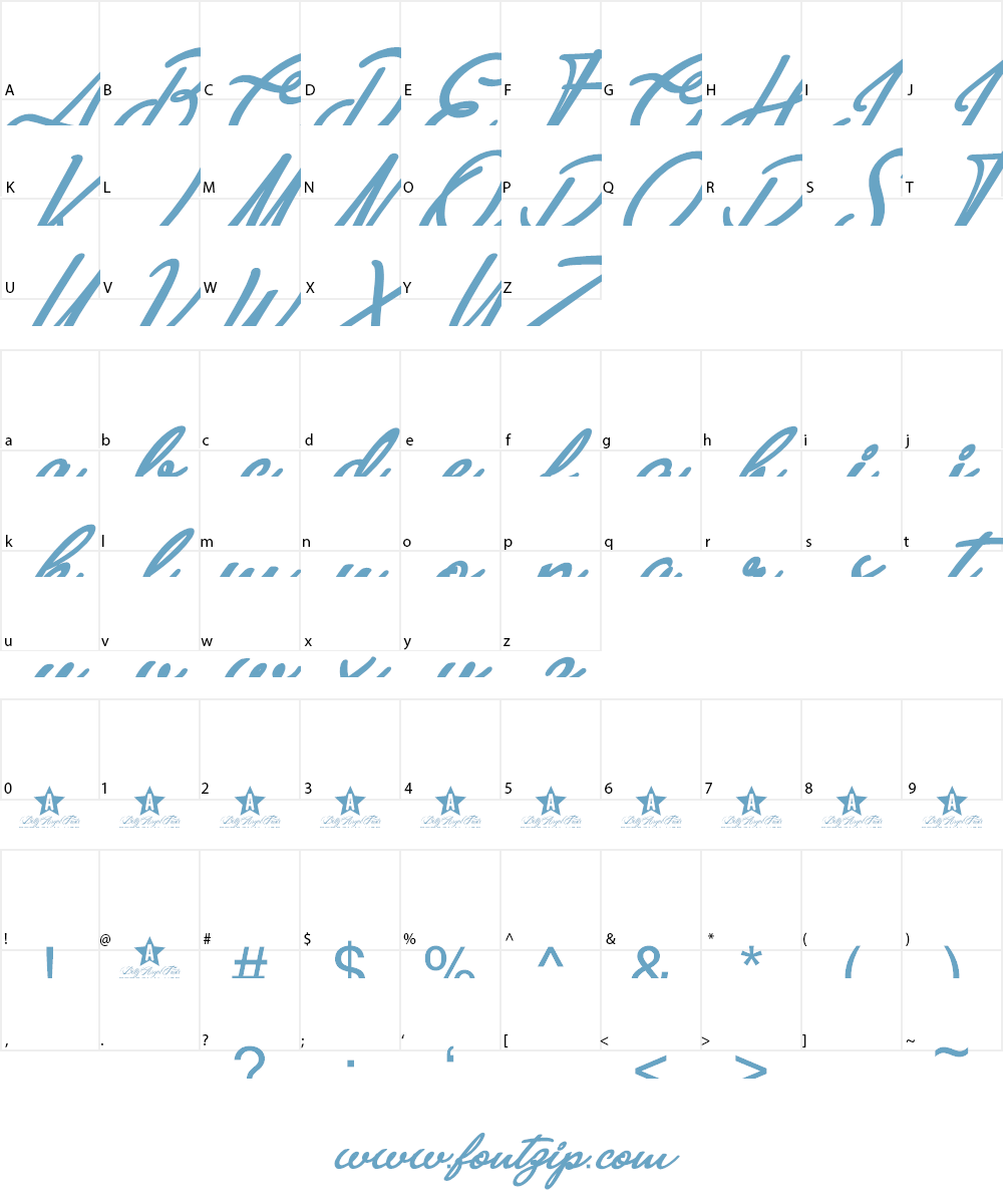 Anastasia Script Personal Use Font Character